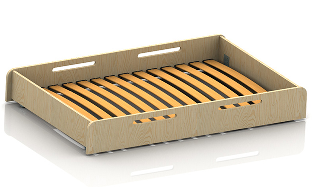 Szuflada ze stelażem z wygiętymi listwami